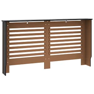 Kryt na radiátor černý 152 x 19 x 81,5 cm MDF - obrázek 6