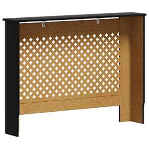Kryt na radiátor černý 112 x 19 x 81,5 cm MDF - obrázek 6