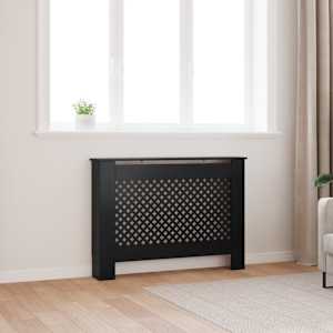 Pokrov za radiator črn 112x19x81,5 cm mediapan