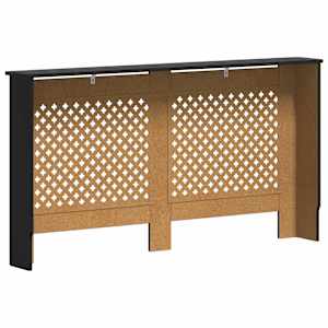 Kryt na radiátor černý 152 x 19 x 81,5 cm MDF - obrázek 5