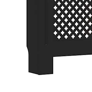 Kryt na radiátor černý 152 x 19 x 81,5 cm MDF - obrázek 7
