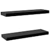 vidaXL seinariiulid, 2 tk, must, 60 x 20 x 3,8 cm