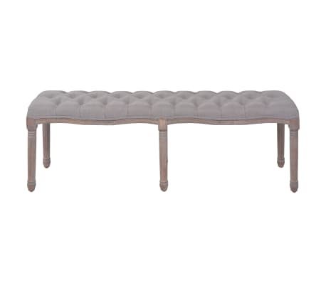 vidaXL Bench Fabric Solid Wood 59.1"x15.7"x18.9" Light Gray