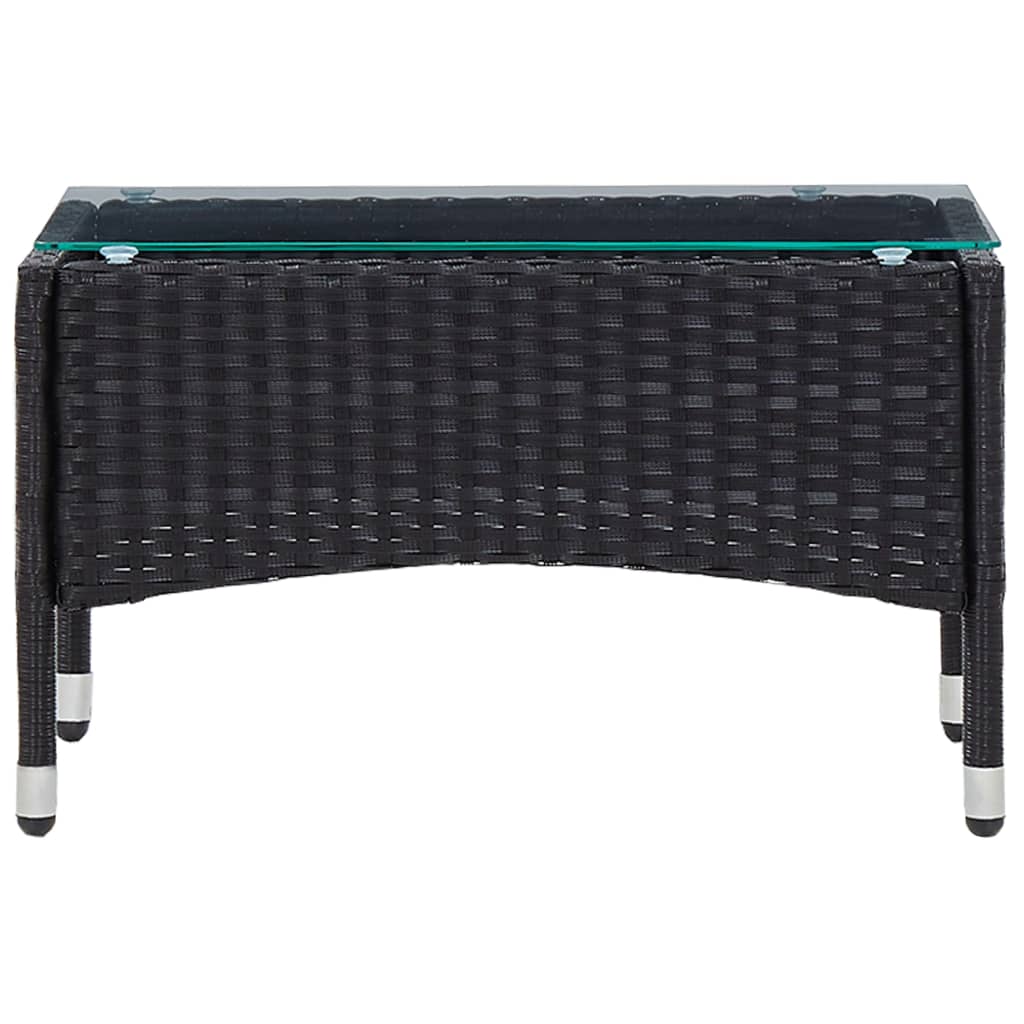 

vidaXL Salontafel 60x40x36 cm poly rattan zwart