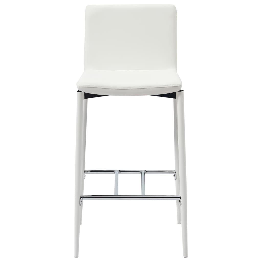 Бар комплект от 3 части, изкуствена кожа, бял