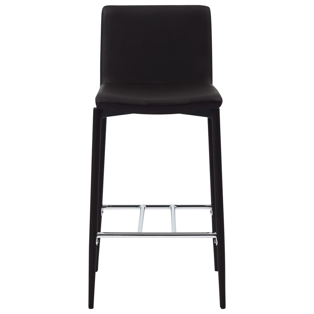 Бар комплект от 3 части, изкуствена кожа, кафяв