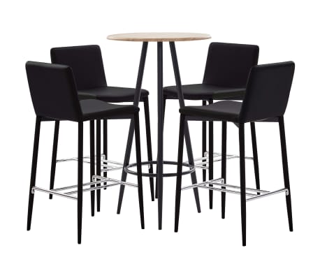 vidaXL Ensemble de bar 5 pcs Similicuir Marron vidaXL Ensemble de bar 5 pcs Similicuir Marron