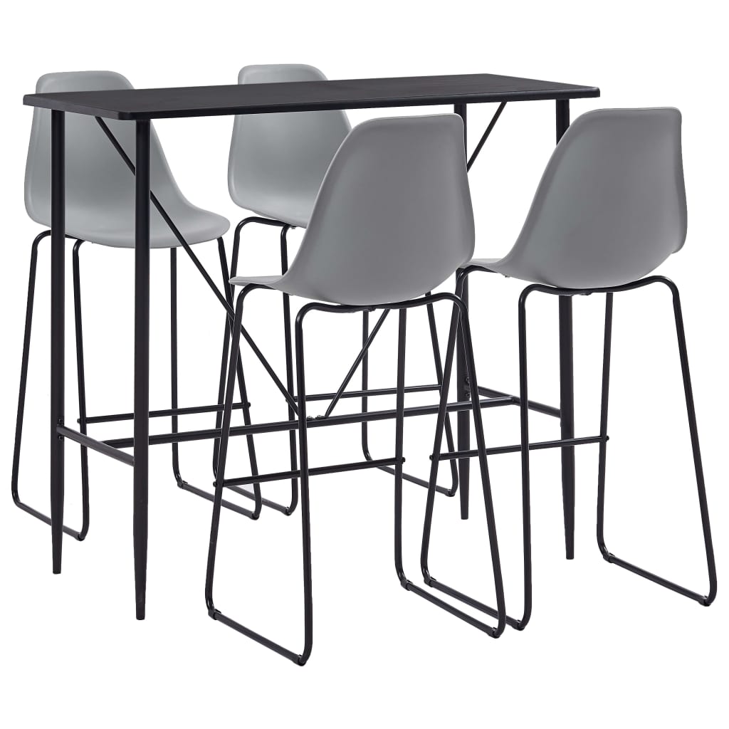 Ensemble de bar 5 pcs Plastique Gris