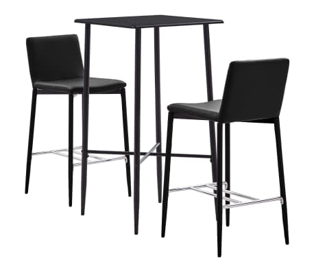 vidaXL Ensemble de bar 3 pcs Similicuir Marron vidaXL Ensemble de bar 3 pcs Similicuir Marron