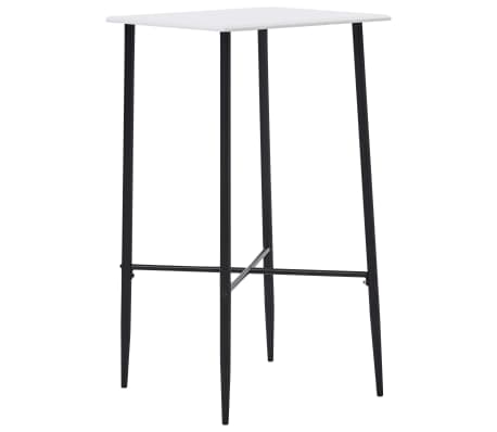 vidaXL Juego de mesa alta y taburetes 5 piezas pl&aacute;stico negro