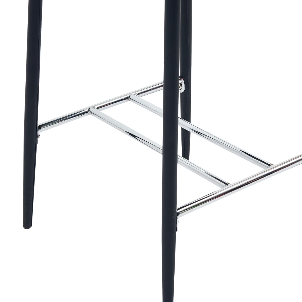 Set mobilier de bar, 5 piese, negru, piele ecologică