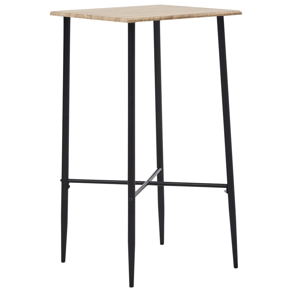 vidaXL Set mobilier de bar, 5 piese, gri, piele ecologică