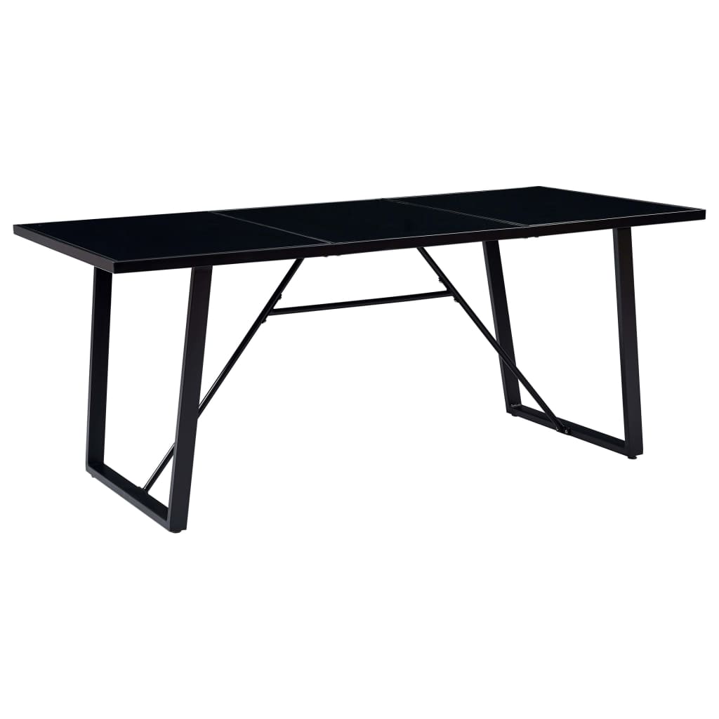 vidaXL Juego de comedor 9 piezas cuero sintético negro