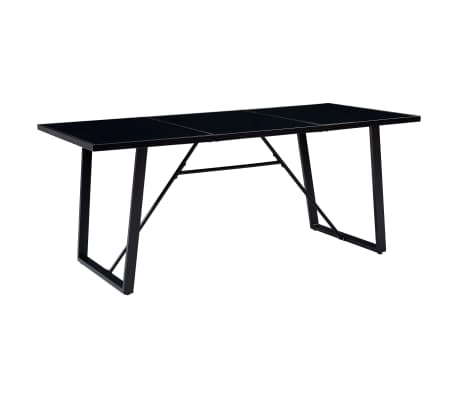 vidaXL Juego de comedor 9 piezas cuero sintético negro