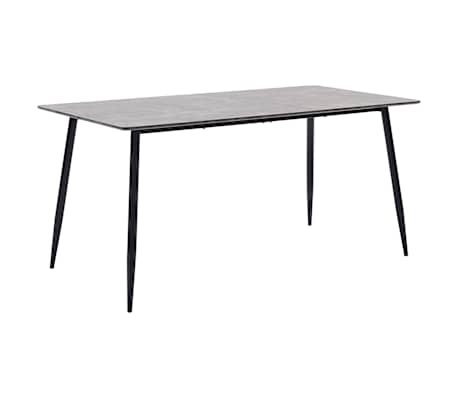 vidaXL Valgomojo komplektas, 9 dalių, pilkos spalvos, dirbtinė oda