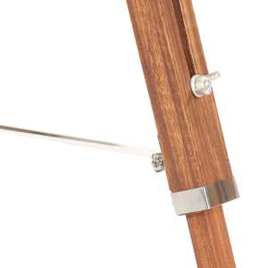 Stojací lampa stativ medově hnědá a černá masivní teak 141 cm - obrázek 6