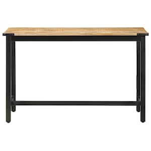 vidaXL Valgomojo stalas, 120x60x76cm, neapdorotas mango masyvas