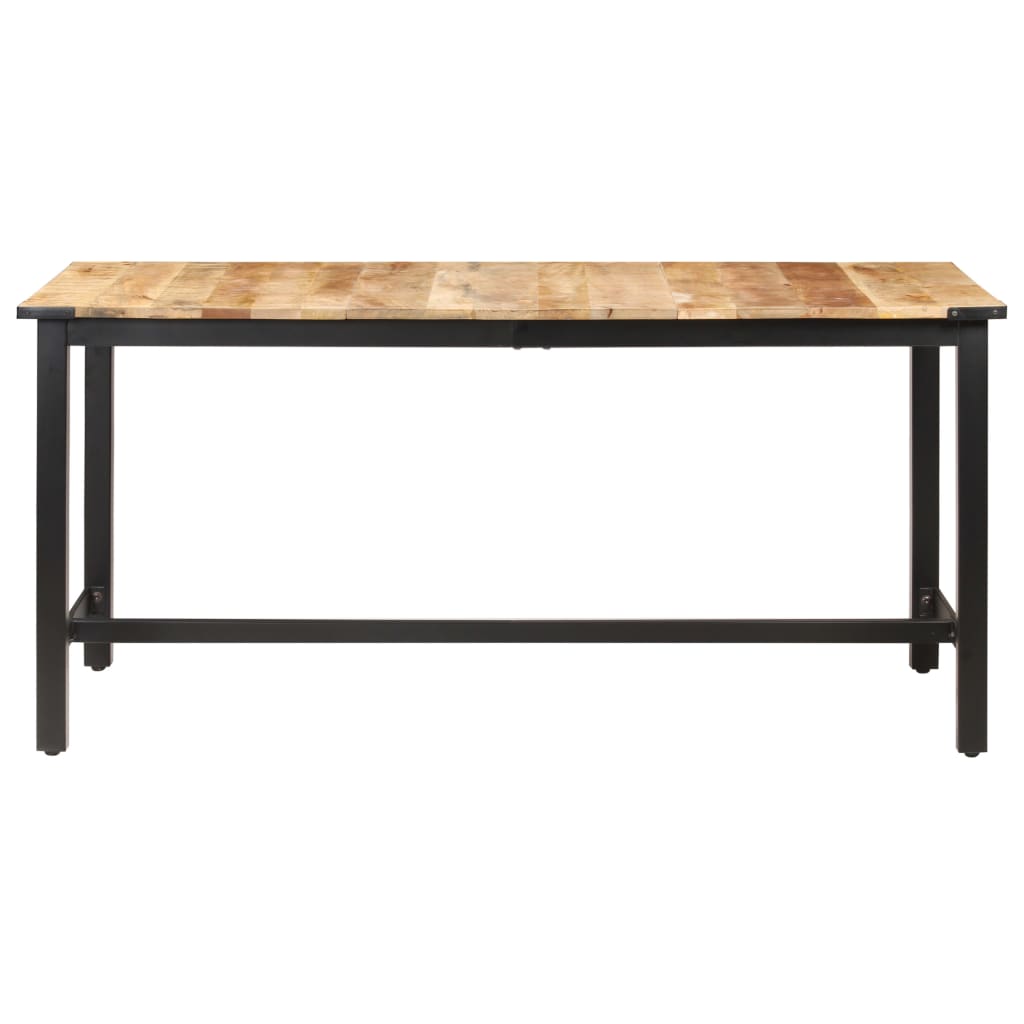 

vidaXL Eettafel 160x80x76 cm massief ruw mangohout