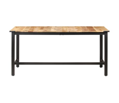 vidaXL Dining Table 160x80x76 cm Solid Rough Mango Wood