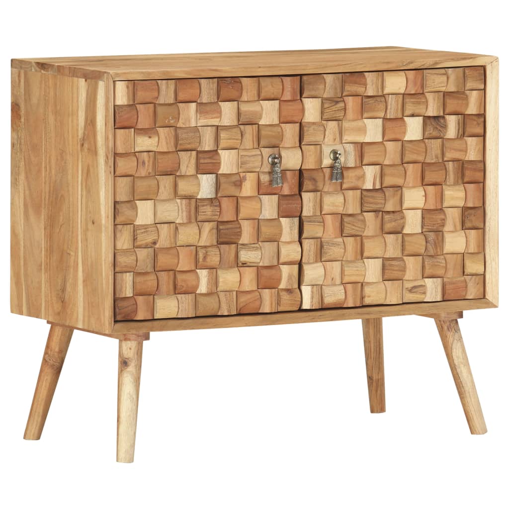 vidaXL Sideboard 75 x 35 x 65 cm Massivholz Akazie