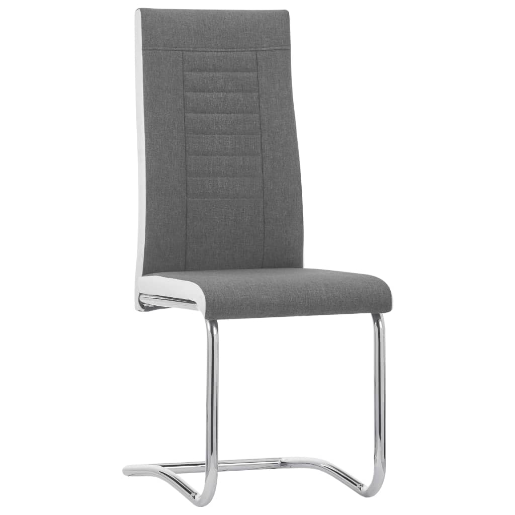 

vidaXL Eetkamerstoelen 6 st stof donkergrijs