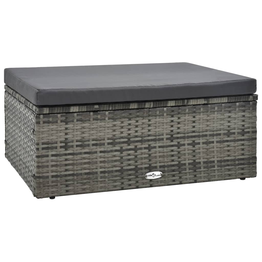 Thumbnail - vidaXL 5-tlg. Garten-Lounge-Set mit Auflagen Poly Rattan Grau