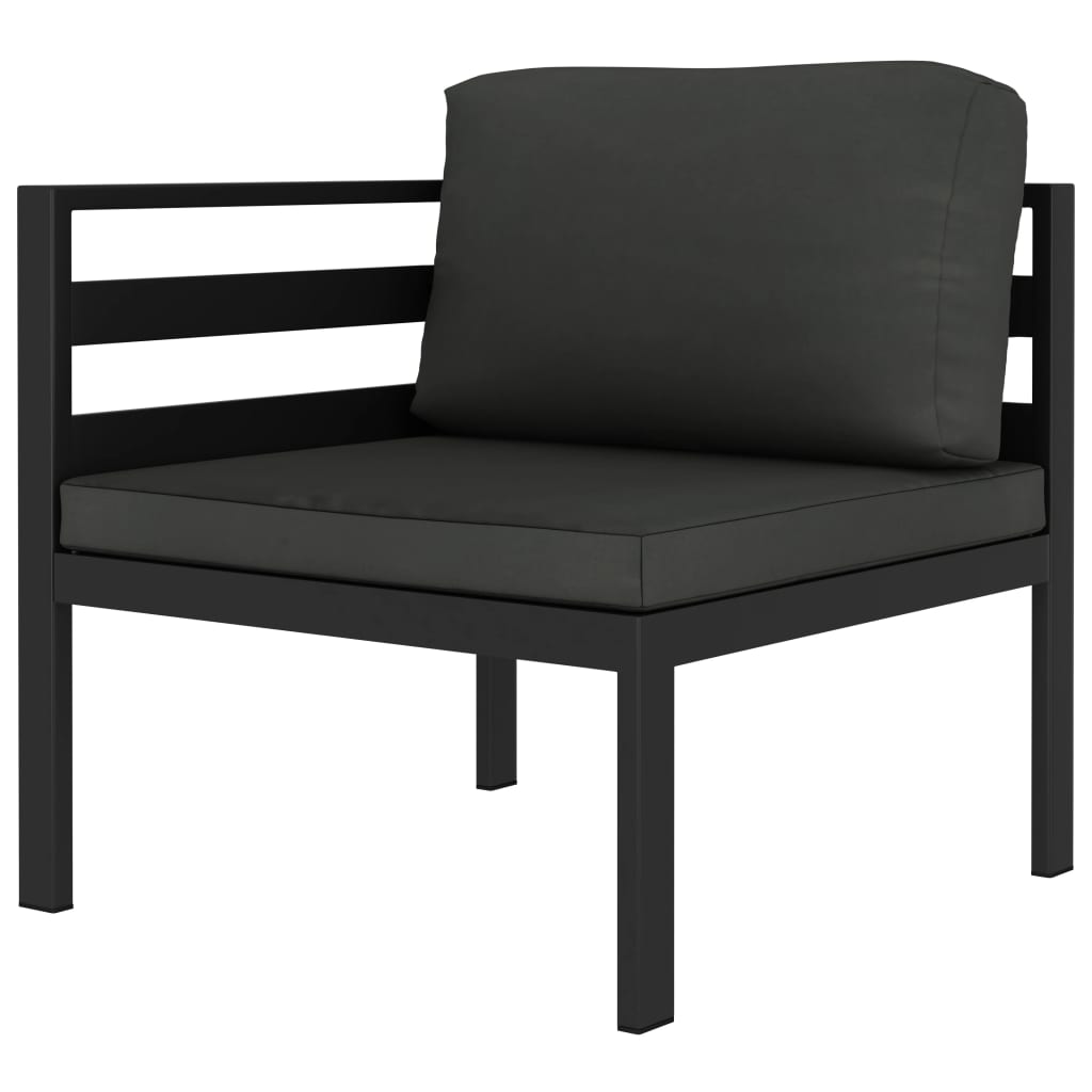 

vidaXL 8-delige Loungeset met kussens aluminium antraciet