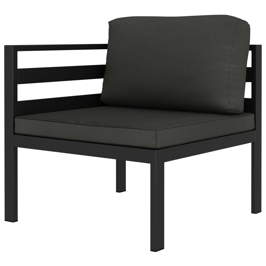 Image of vidaXL Sectional Corner Sofa 1 pc with Cushions Aluminium Anthracite