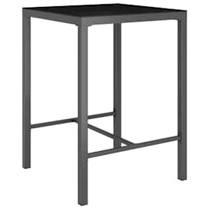 vidaXL Baro baldų komplektas, 5 dalių, antracito spalvos, tekstilenas