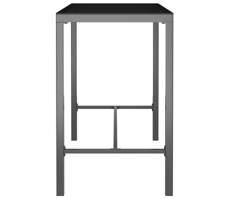 vidaXL Baro baldų komplektas, 5 dalių, antracito spalvos, tekstilenas