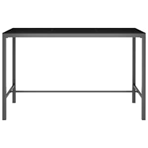 vidaXL Baro baldų komplektas, 9 dalių, antracito spalvos, tekstilenas