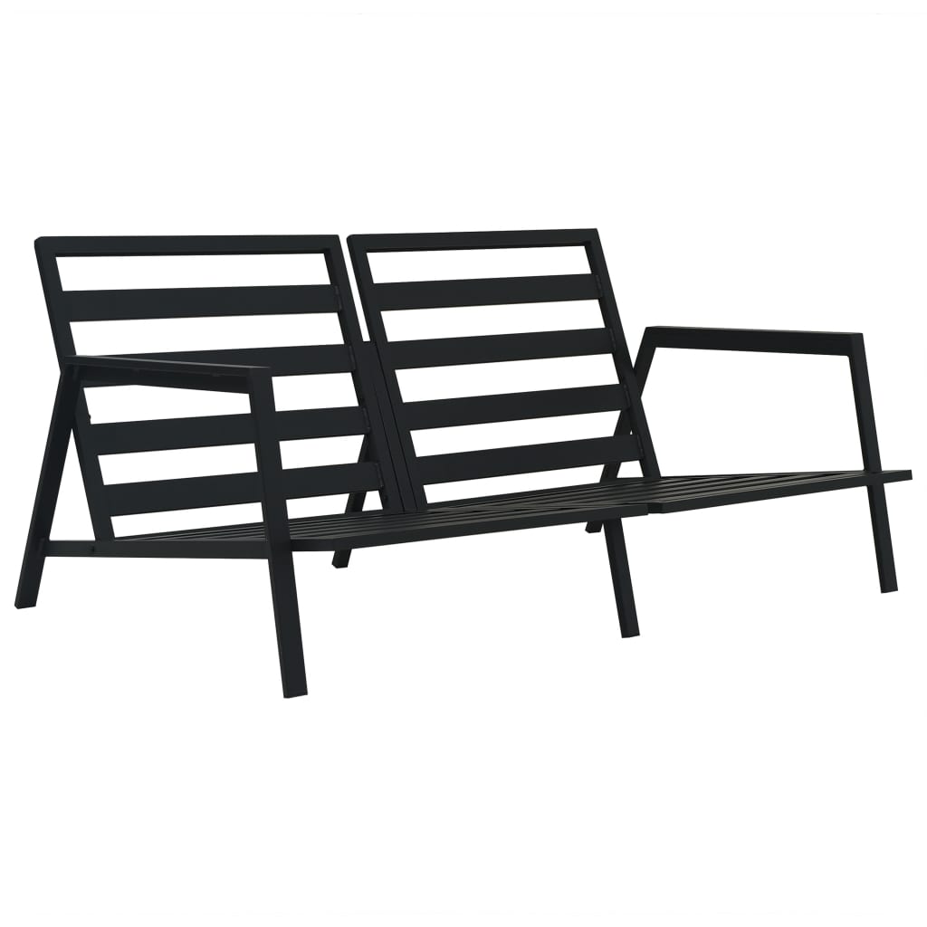 Thumbnail - vidaXL 5-tlg. Garten-Lounge-Set mit Auflagen Aluminium Dunkelgrau
