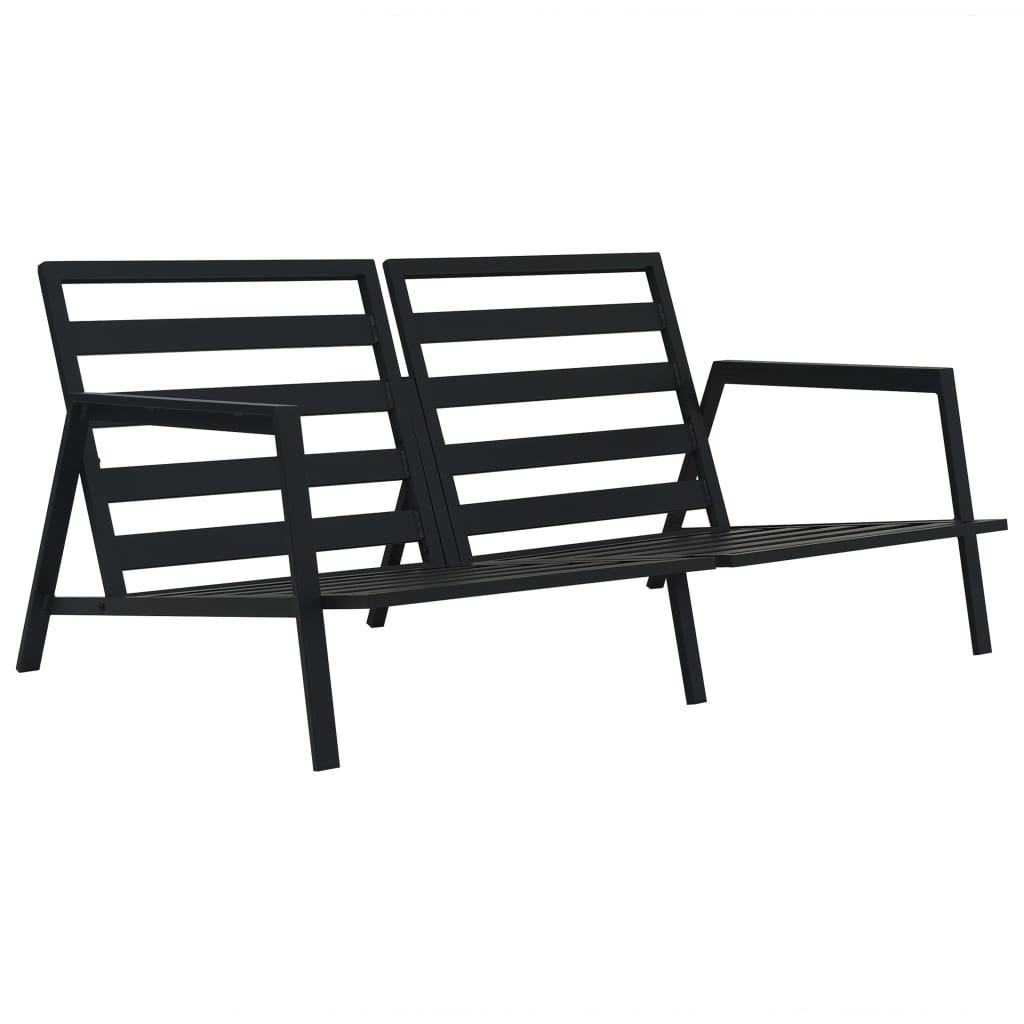 Thumbnail - vidaXL 4-tlg. Outdoor-Lounge-Set mit Kissen Aluminium Dunkelgrau