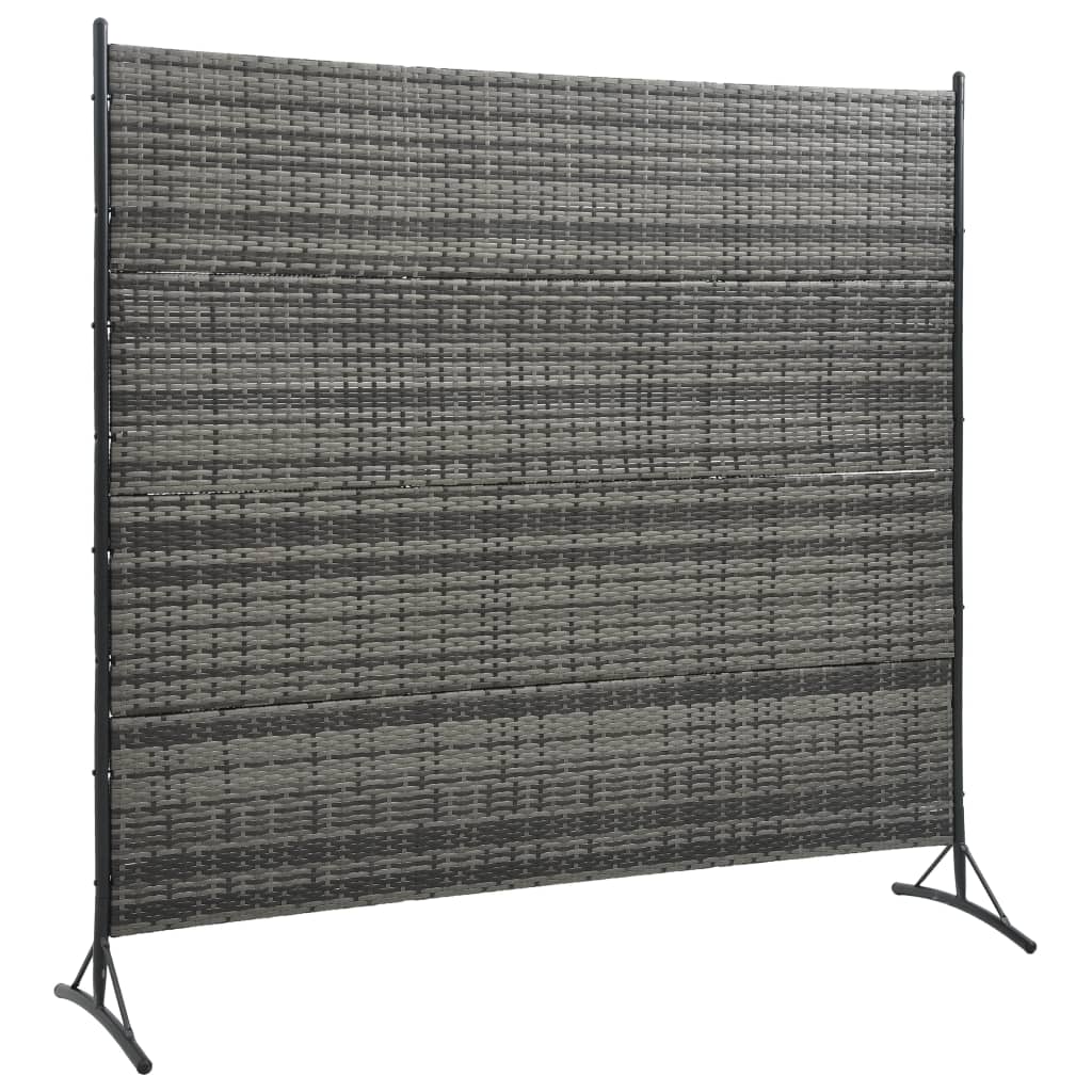 

vidaXL Kamerscherm 175x180 cm poly rattan antraciet
