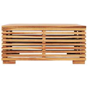 vidaXL Sodo stalas, 69,5x69,5x31cm, tikmedžio medienos masyvas