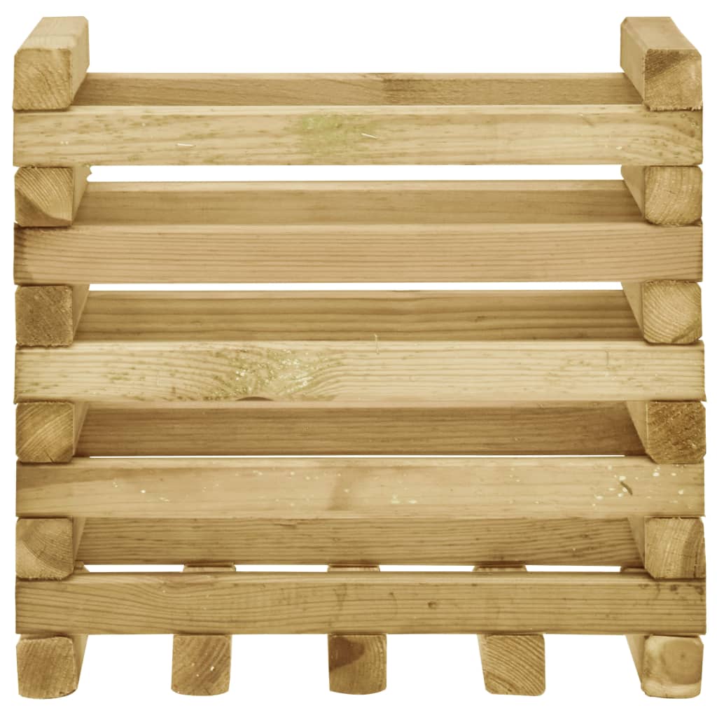 vidaXL Arriate de madera de pino impregnada 40x40x38,5 cm