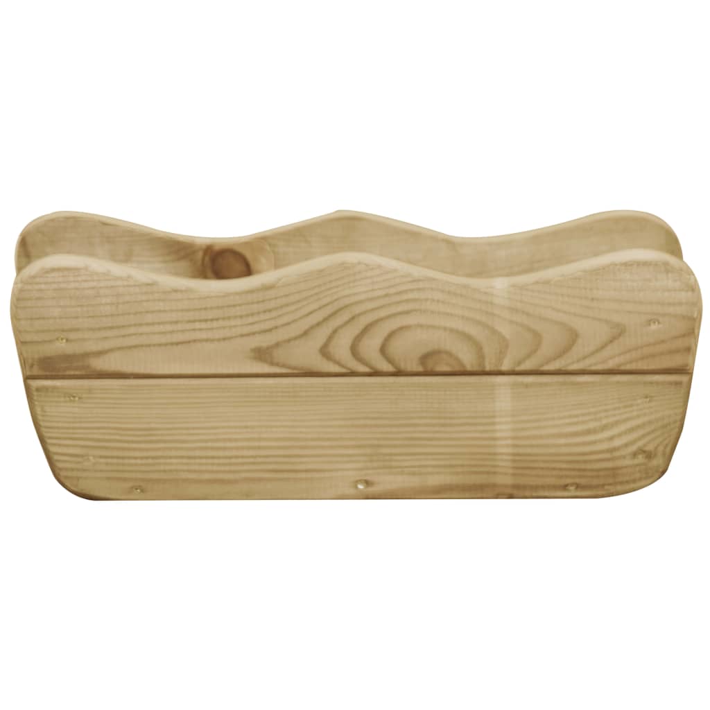 vidaXL Plantenbak verhoogd 50x18x18 cm geïmpregneerd grenenhout afbeelding