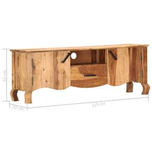 TV stolek 115 x 30 x 42 cm masivní dřevo - obrázek 7
