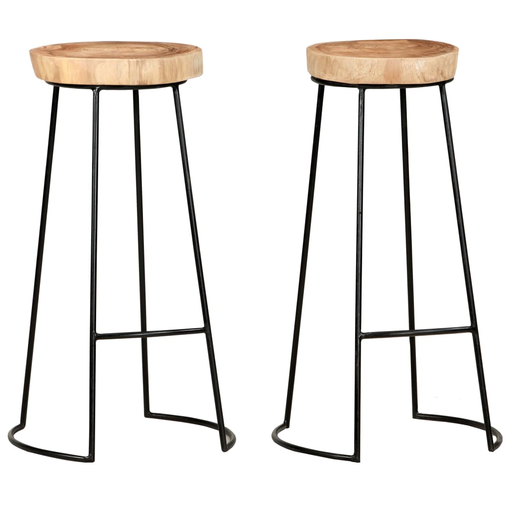 

vidaXL Bar Stools 2 pcs Solid Acacia Wood