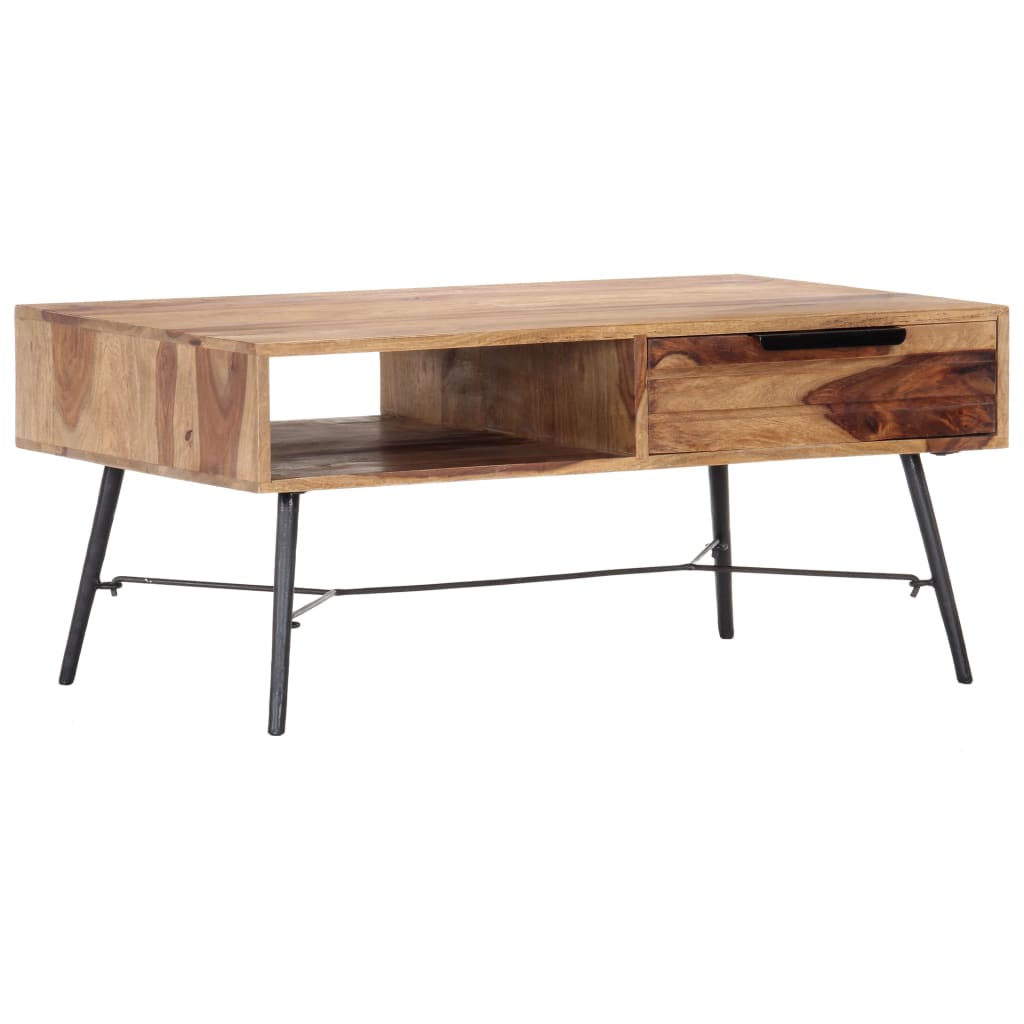 VidaXL Coffee Table 34.6x21.7x15.7 Solid Sheesham Wood