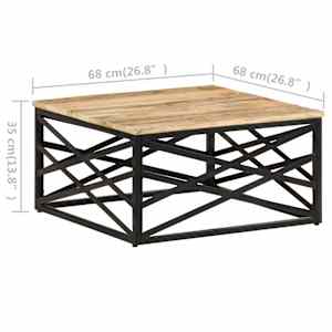 Konferenční stolek 68 x 68 x 35 cm masivní mangovníkové dřevo - obrázek 7