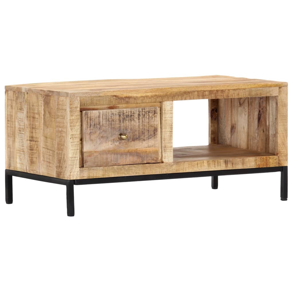 

vidaXL Coffee Table 34.6"x19.7"x16.5" Solid Mango Wood