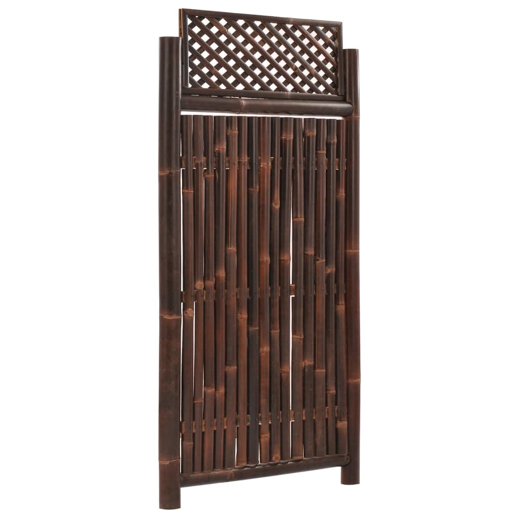 vidaXL Panel de valla de jardín enrejado bambú marrón oscuro 90x180 cm