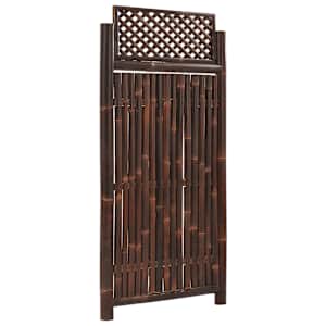 vidaXL Garden Fence Panel with Trellis Bamboo 90x180 cm Dark Brown