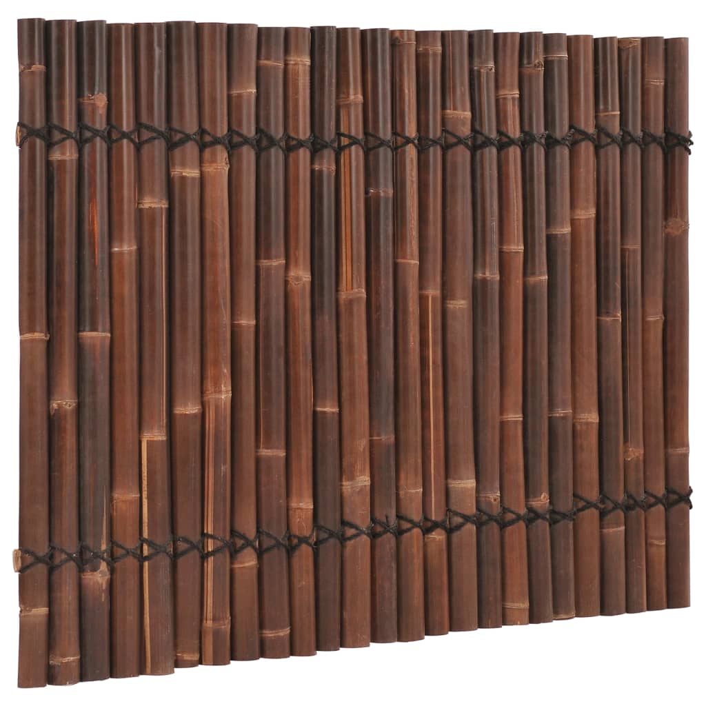 vidaXL dārza žoga panelis, 170x125 cm, tumši brūns bambuss