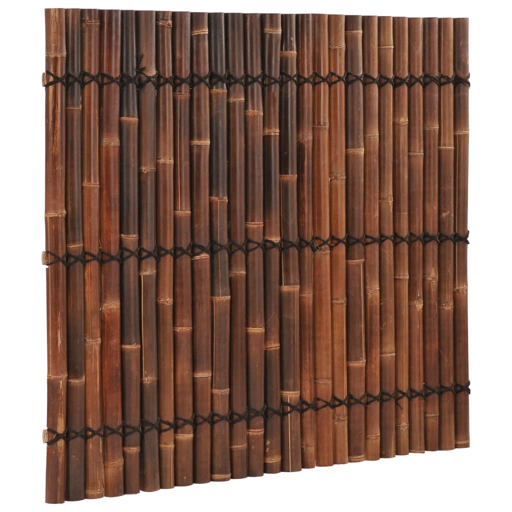 vidaXL Panel de valla de jardín de bambú marrón oscuro 170x150 cm