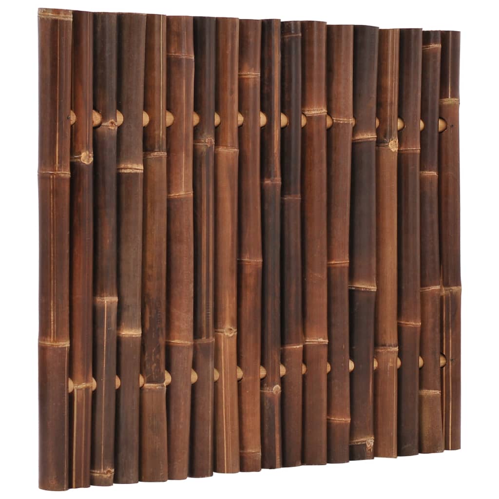 vidaXL Panneau de clôture de jardin Bambou 120x100 cm Marron foncé