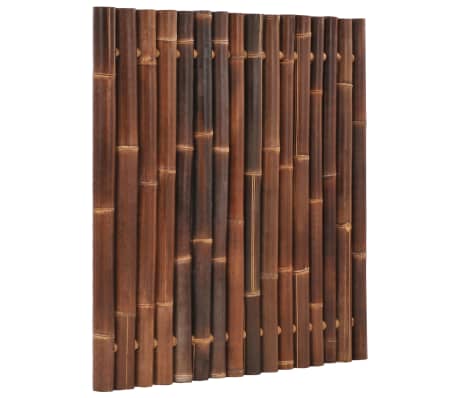 vidaXL dārza žoga panelis, 120x125 cm, tumši brūns bambuss