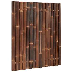 vidaXL Sodo tvoros segmentas, tamsiai rudas, 120x125cm, bambukas