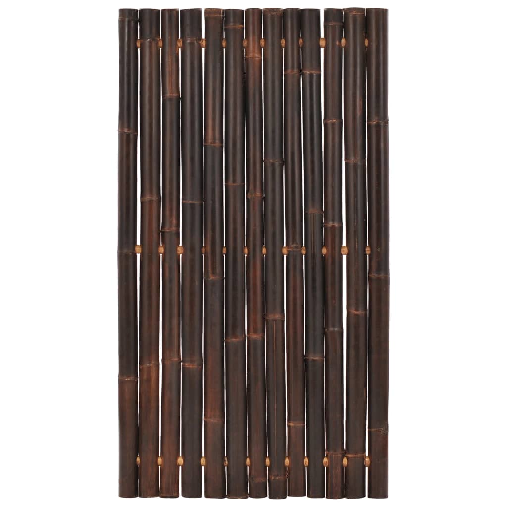 vidaXL dārza žoga panelis, 90x170 cm, tumši brūns bambuss